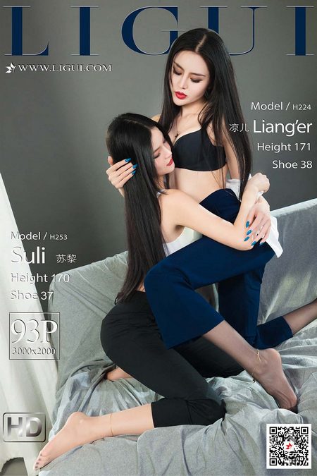 [Ligui丽柜] 2021.03.26 Model《双生花-欲望香丝》凉儿&苏黎[93+1P／126MB]预览图